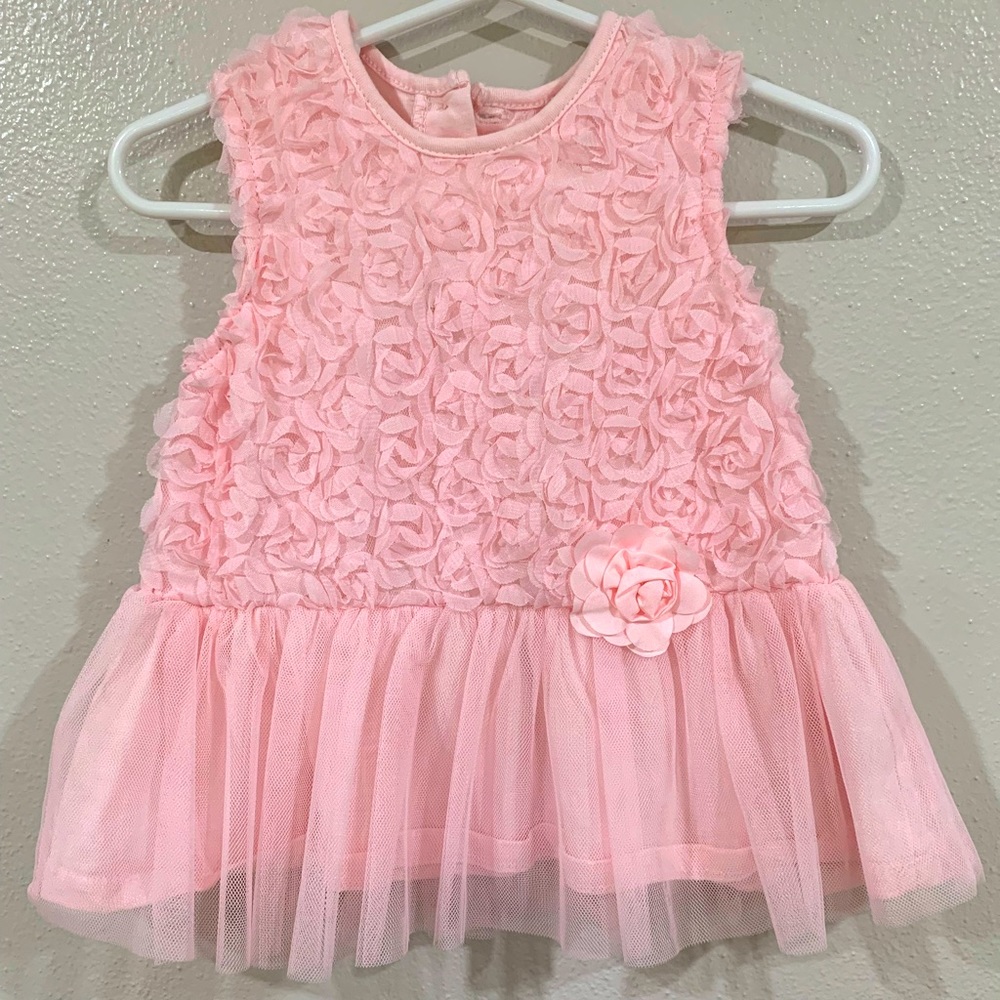 NWOT Beautiful Girl Pink Rose Dress Little Me 12 month